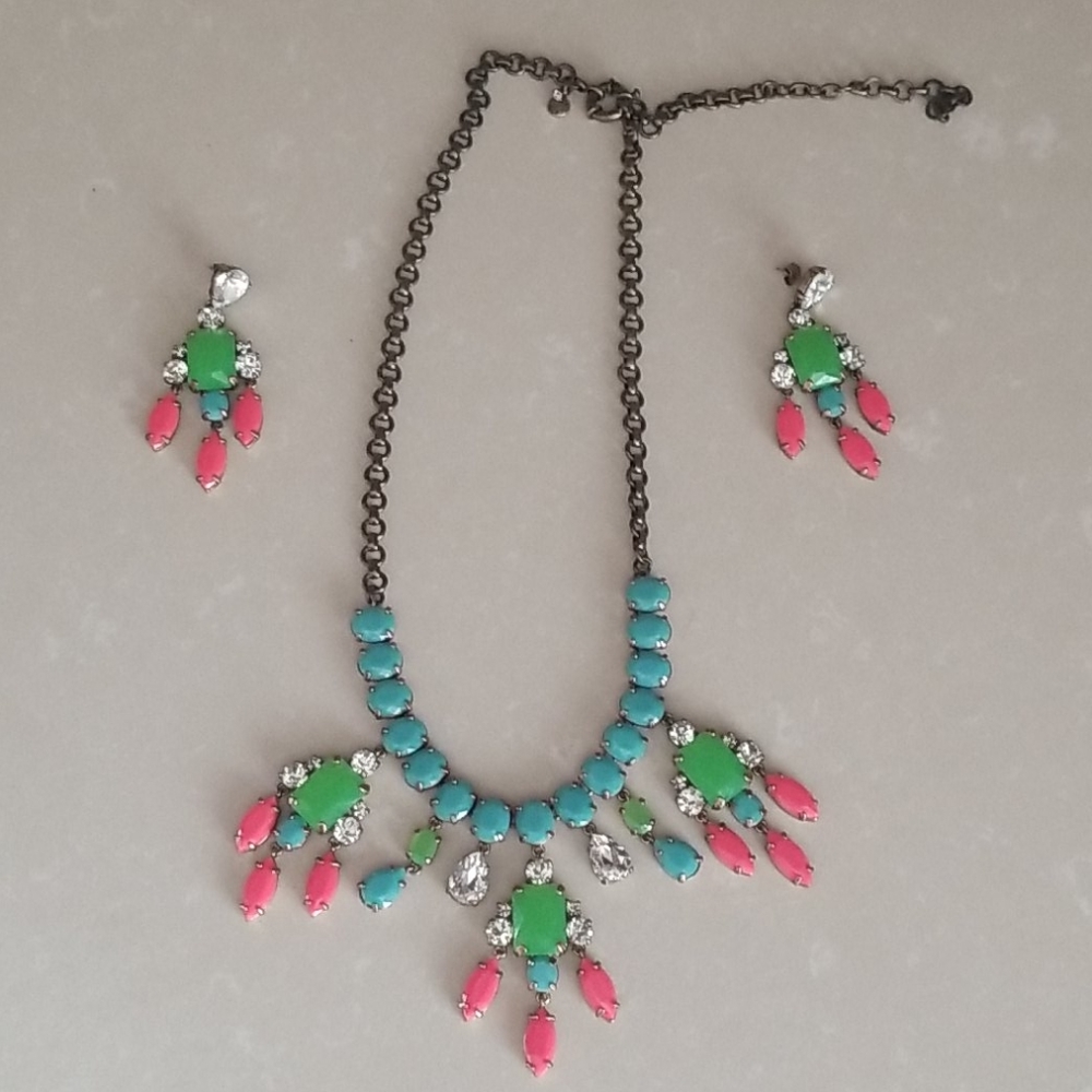 J. Crew Statement Necklace and Earring Set
